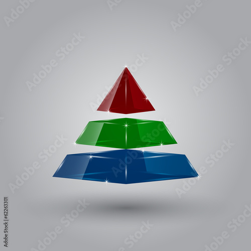 glass pyramid infographic