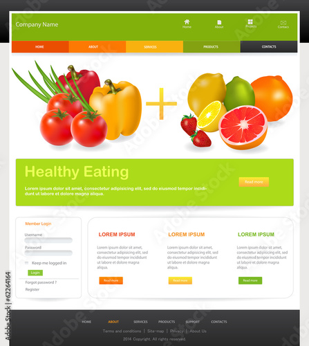 Website template design