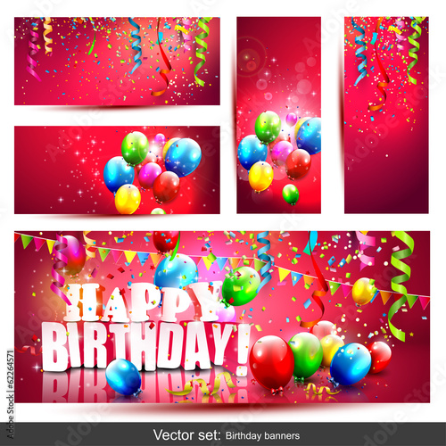 Big set - birthday banners