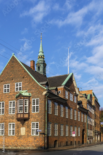 Street in the old town of Copenhagen, Denmark.