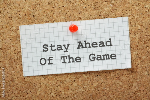Stay Ahead of The Game competition concept