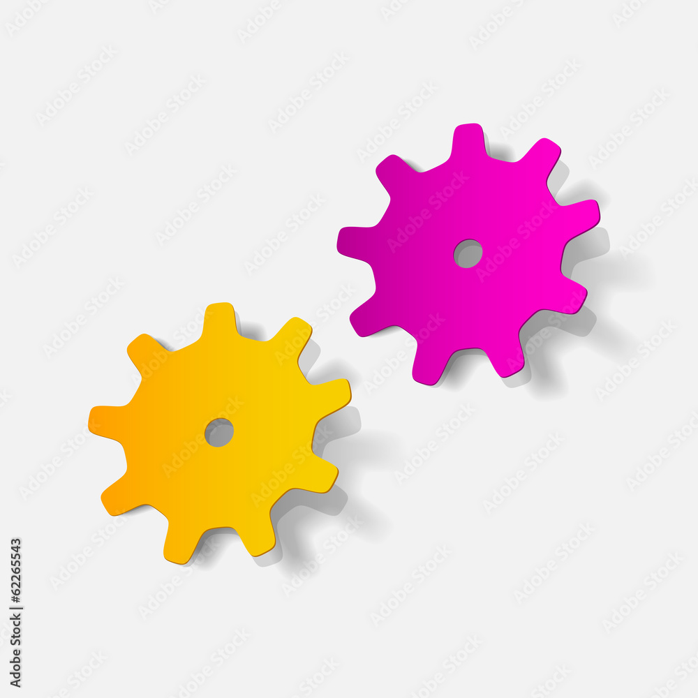 realistic design element: cogwheel realistic design element: cogwheel