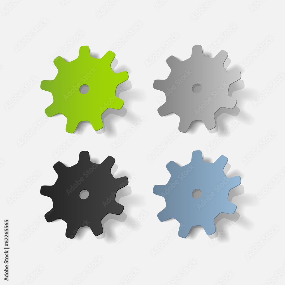 realistic design element: cogwheel