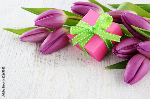 tulips with card