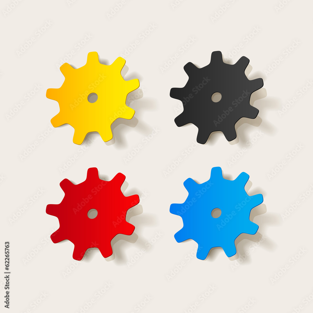 realistic design element: cogwheel