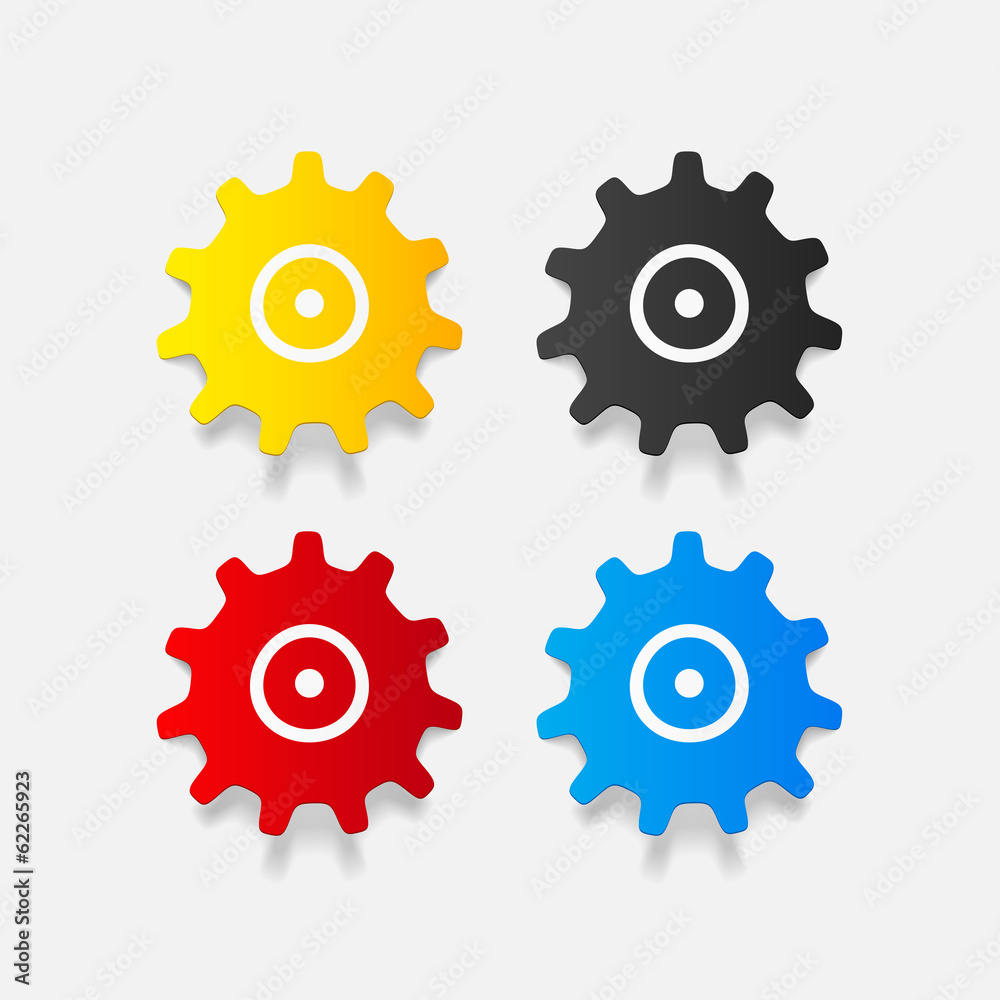 realistic design element: cogwheel