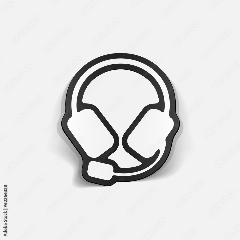realistic design element: headphones realistic design element: headphones