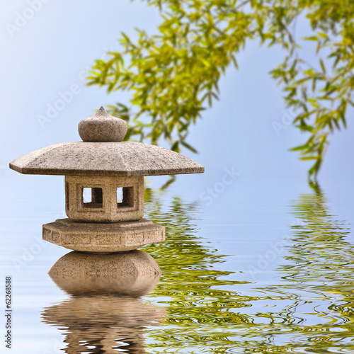 Canvas Print Lanterne japonaise, reflets