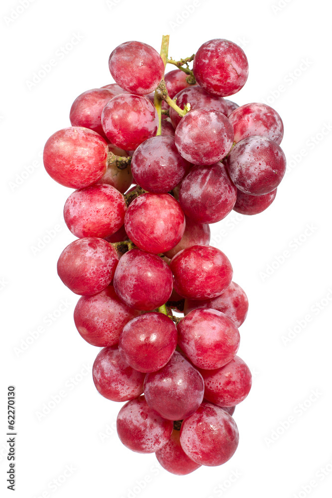 Red grapes isolated image