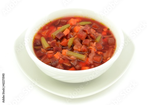 beetroot soup with vegetables