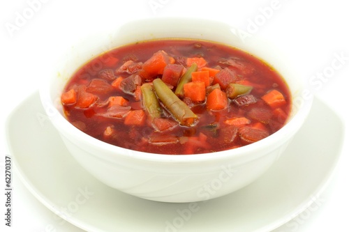 beetroot soup with vegetables