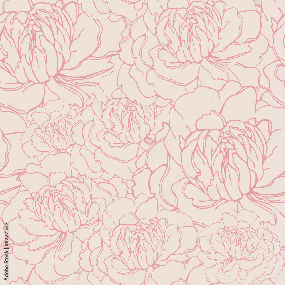 peonies seamless peonies seamless