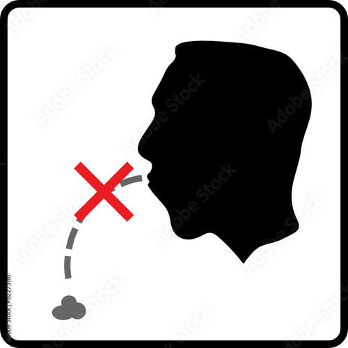 prohibit spiting sign