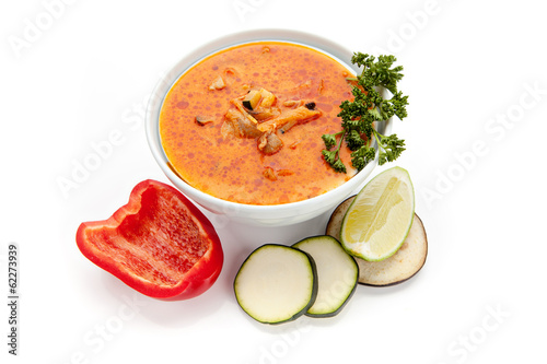 Ukrainian borsch, red-beet soup photo