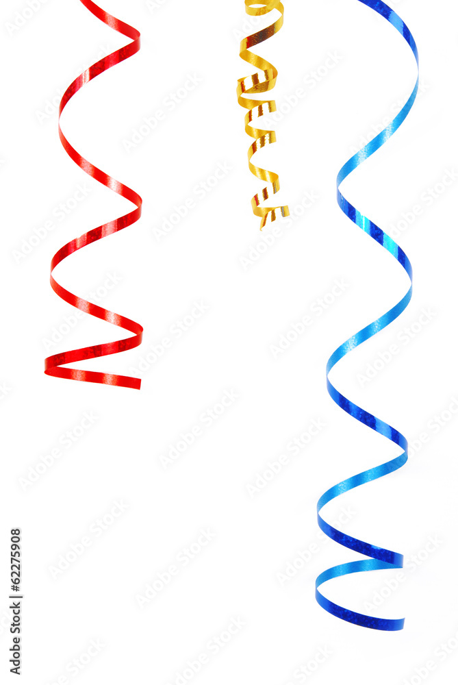 serpentine confetti isolated in white serpentine confetti isolated in white
