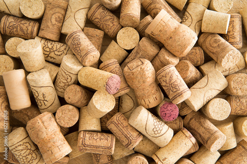 Background texture of used wine corks