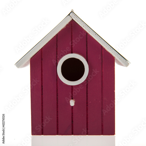 Leinwand Poster Purple bird house