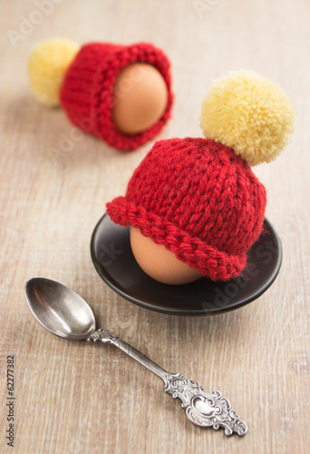 knitted hats - egg warmers