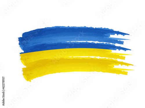 Murais de parede Ukrainian flag drawing