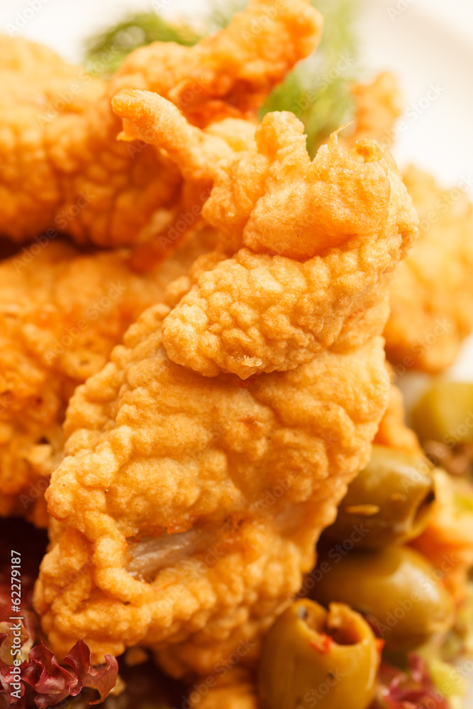 fried chicken with vegetables fried chicken with vegetables