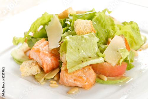 salad with salmon