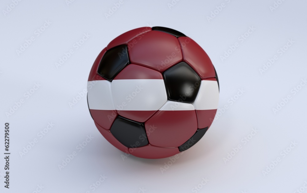 Soccer ball with flag of Latvia Soccer ball with flag of Latvia