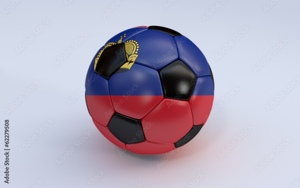 Soccer ball with flag of Liechtenstein Soccer ball with flag of Liechtenstein