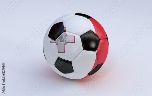 Soccer ball with flag of Malta