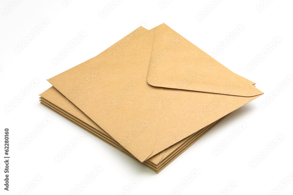 Stack of brown envelopes Stack of brown envelopes