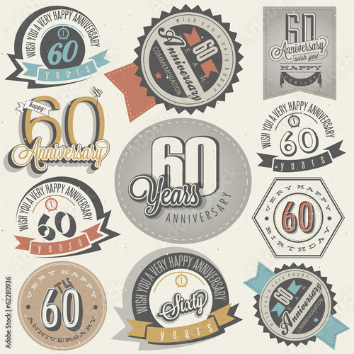 Vintage style 60th anniversary collection