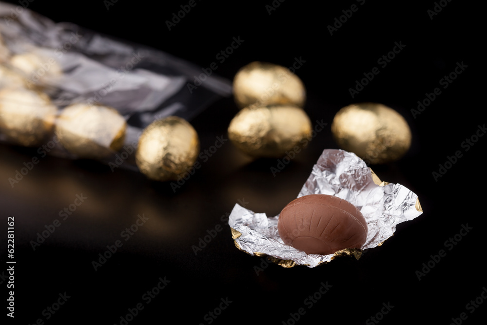 Fototapeta premium Chocolate mini easter eggs