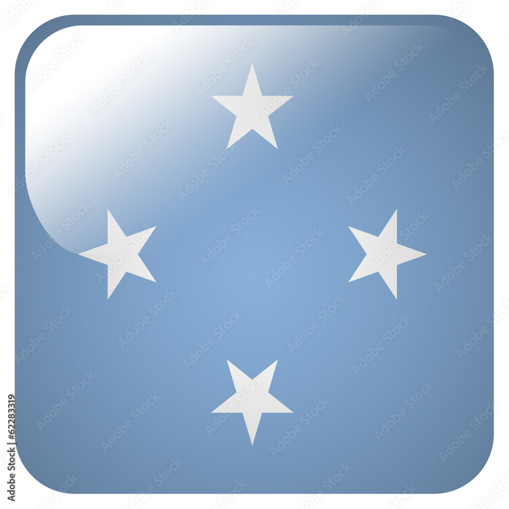Glossy icon with flag of Micronesia Glossy icon with flag of Micronesia