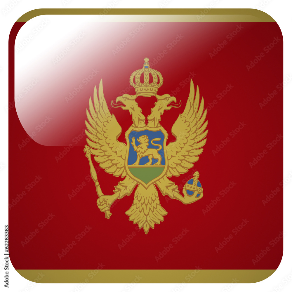 Glossy icon with flag of Montenegro Glossy icon with flag of Montenegro