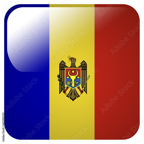 Free Download Glossy icon with flag of Moldavia - GFXLoad
