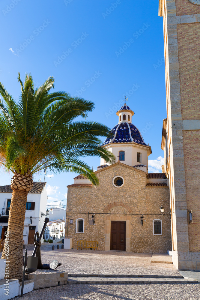 Altea old village Church typical Mediterranean at Alicante