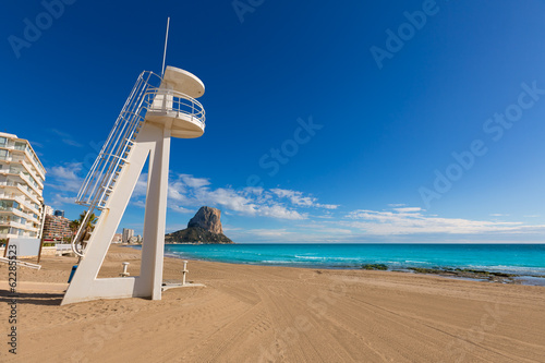 Calpe playa Arenal Bol beach near Penon Ifach Alicante