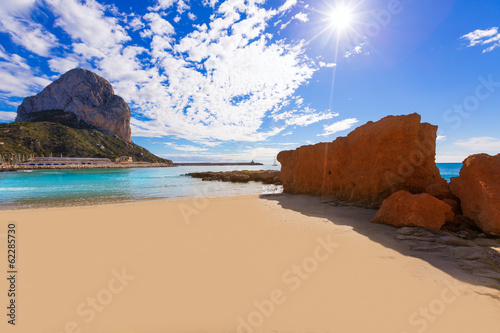 Calpe playa Cantal Roig beach near Penon Ifach Alicante photo