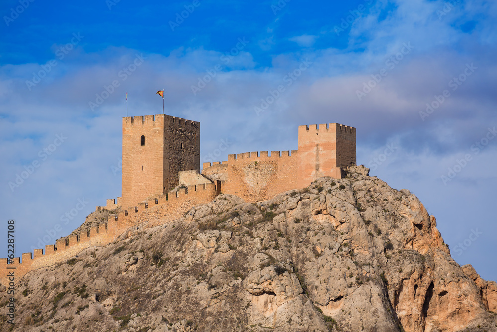 Alicante Sax village castle in Spain
