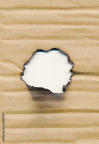 combustion  packaging board hole