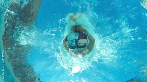 Jump in swimming pool