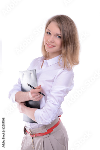 Business woman isolated on ...