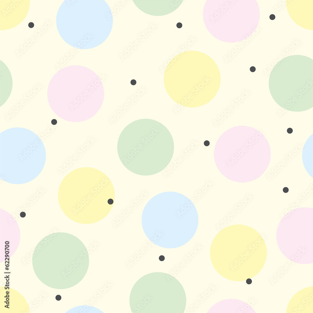 Cute polka dot. Vector seamless pattern.