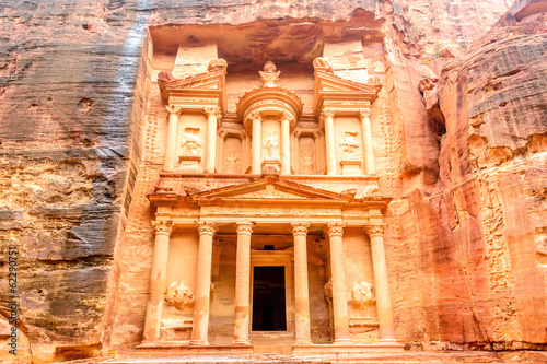 Al Khazneh is one of the most elaborate temples in Petra, Jordan