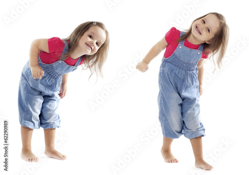 Smiling Dancing Toddler Girl - Stock Image