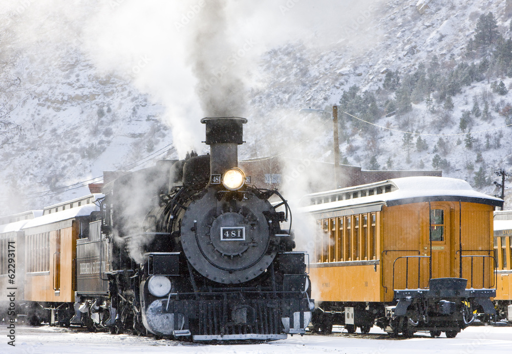 Obraz premium Durango i Silverton Narrow Gauge Railroad, Kolorado, USA
