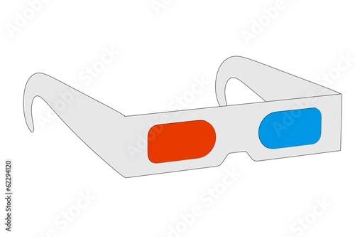 cartoon image of stereoscopic glasses