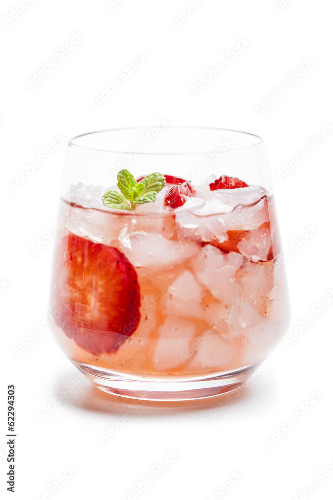 Isolated strawberry cold drink Isolated strawberry cold drink