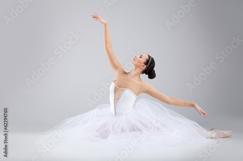 attractive young ballet dancer acting out.