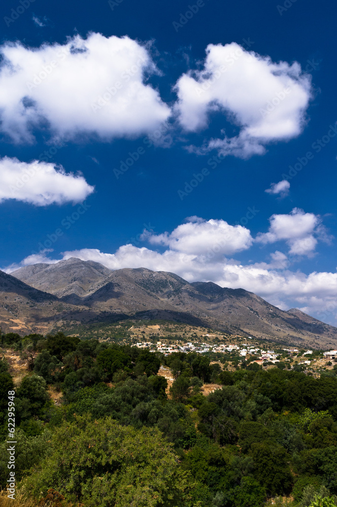 Mountain landscape at the island of Crete