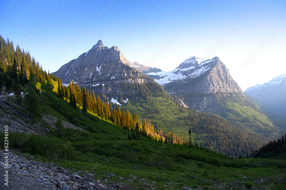 Glacier national park peaks